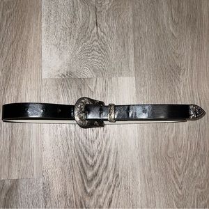 Black Belt with Silver Buckle